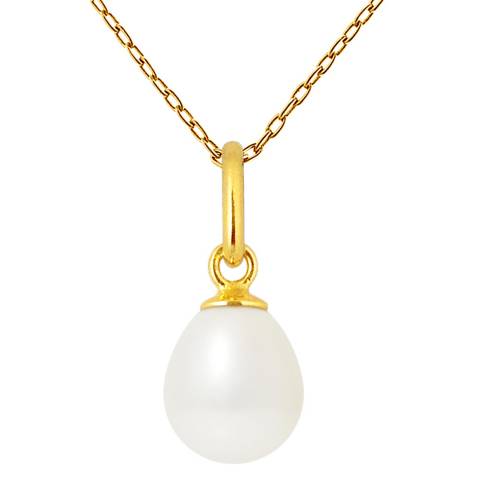 Mitzuko White/Gold Pearl Necklace