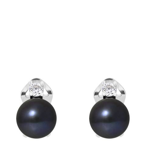 Mitzuko Black Pearl Clip Earrings