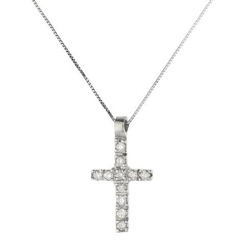 Dyamant White Gold Cross Diamond Necklace