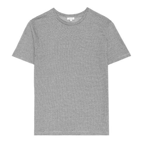 Black Fine Geometric Print Darton T-Shirt - BrandAlley