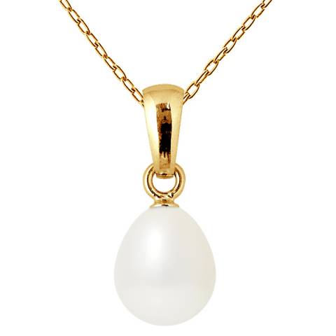 Mitzuko White Pearl Pendant Beliere Necklace