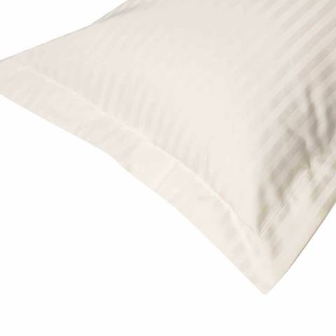 Belledorm 540TC Satin Stripe Oxford Pillowcase, Ivory
