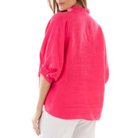 Bright Pink Lightweight Linen Top - BrandAlley