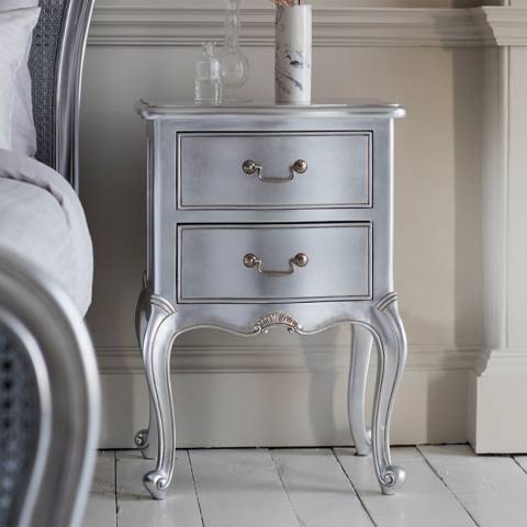 Gallery Living Chic Bedside Table Silver