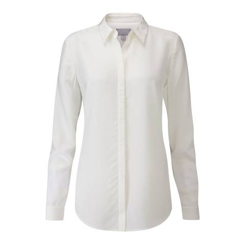 Ivory Relaxed Washed Silk Blouse - BrandAlley