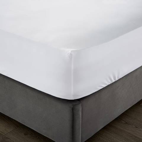 Hotel Living 1000TC King Deep Fitted Sheet, White