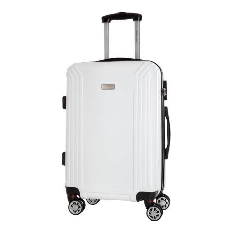 White Kirwee Set Of Three 4 Wheeled Suitcases 46/56/66 cm - BrandAlley