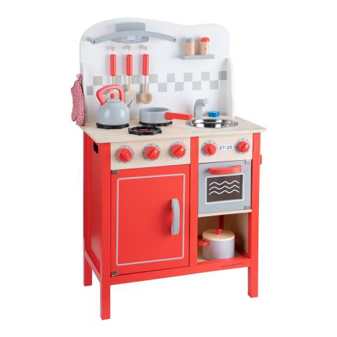 New Classic Toys Red Deluxe Kitchenette Playset