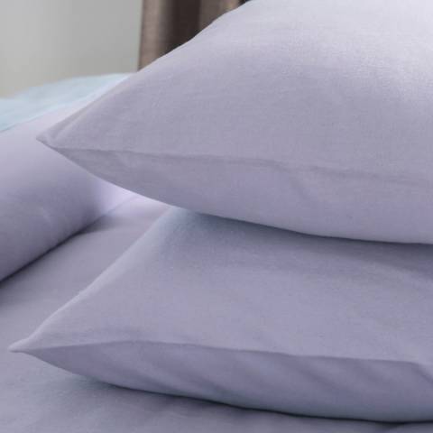 Belledorm Brushed Cotton Pair of Pillowcases Heather