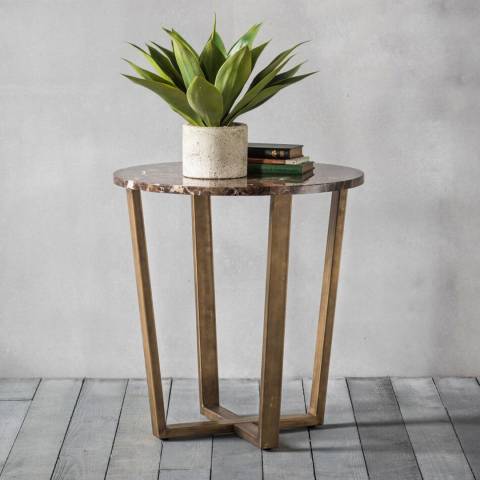 Gallery Living Emperor Round Side Table, Marble