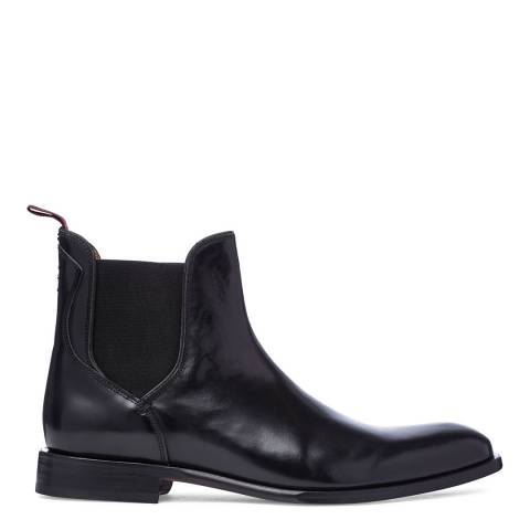Black Leather Quaresma Chelsea Boots - BrandAlley