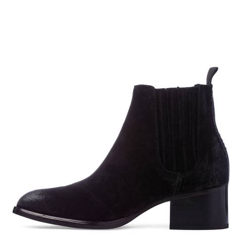 Black Suede Amendoa Heeled Chelsea Boots - BrandAlley
