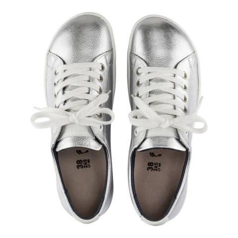 Silver Leather Arran Sporty Sneakers - BrandAlley