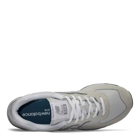 Grey Evergreen Suede 574 Sneakers - BrandAlley