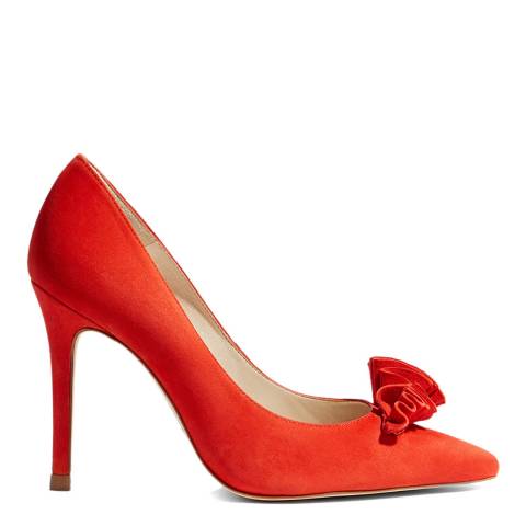 Red Bow Leather Court Heels - BrandAlley