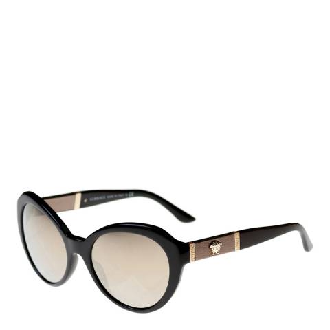 Women's Black Mirror Lens Sunglasses 56mm - BrandAlley