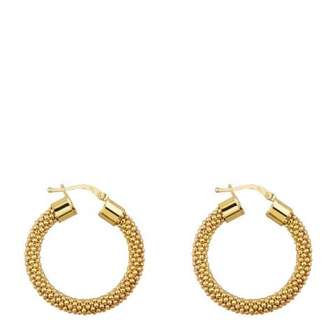 Chloe Collection by Liv Oliver Gold Plated Mesh Hoop Earrings