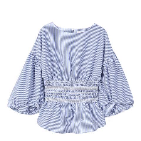 Ruched detail striped blouse - BrandAlley