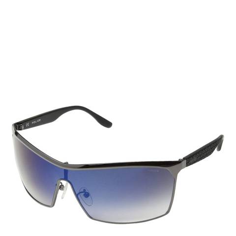 Men's Black / Blue Textured Police Sunglasses 99mm - BrandAlley