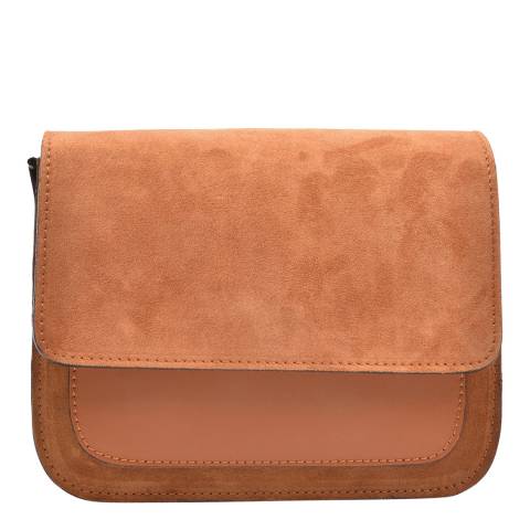 Mangotti Tan Leather Shoulder Bag - BrandAlley