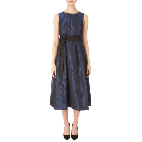 Amanda Wakeley Midnight/Black Lace Trimmed Cocktail Dress