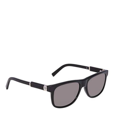 Unisex Black Montblanc Square Sunglasses 56mm - BrandAlley