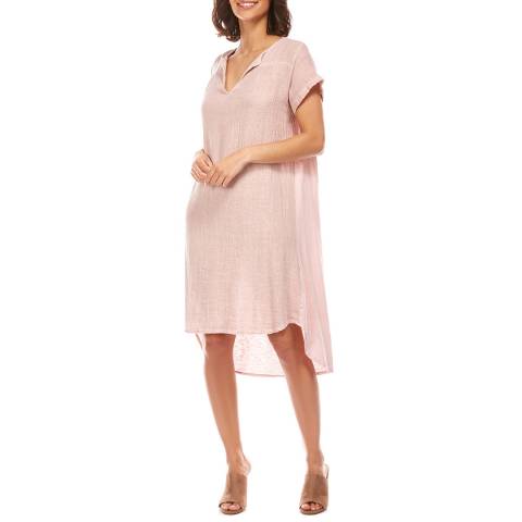 Pink Knee Length Linen Dress - BrandAlley