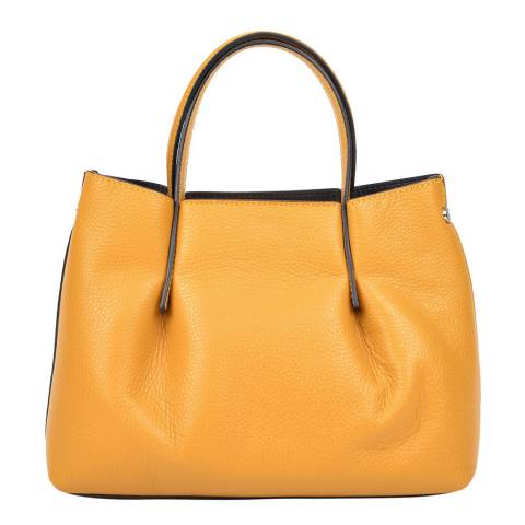 Yellow Leather Handbag - BrandAlley