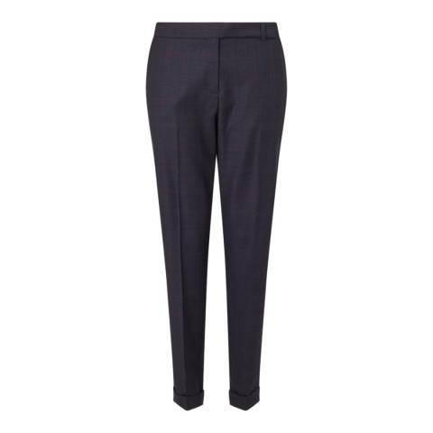 Navy Smoking Check Trouser - BrandAlley