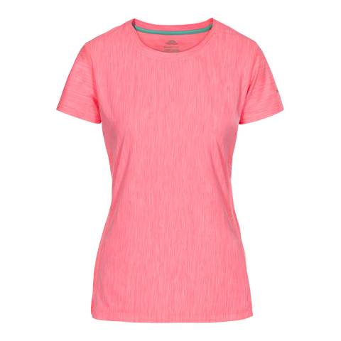 Neon Coral Marl Daffney Quick Dry Active T-Shirt - BrandAlley