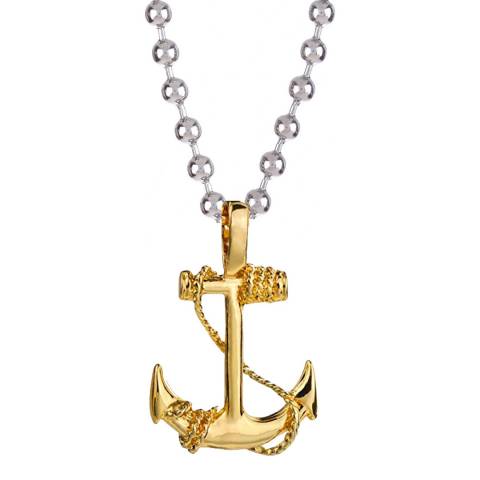 Stephen Oliver 18K Gold Plated & Silver Plated Anchor Necklace