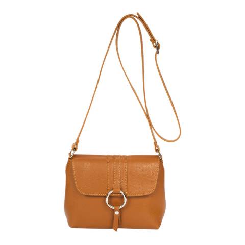 Lisa Minardi Cognac Leather Crossbody Bag