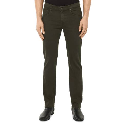 7 For All Mankind Dark Green Luxe Slimmy Jeans