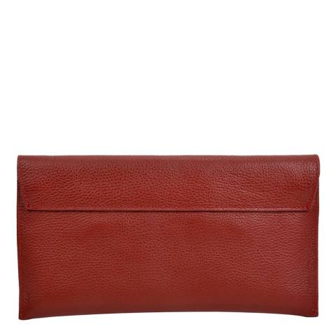 Red Leather Clutch Bag - BrandAlley