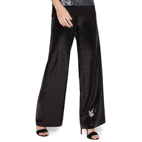Phase Eight Black Kay Sequin Trousers