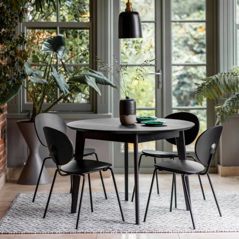 Gallery Living Forden Round Dining Table Black