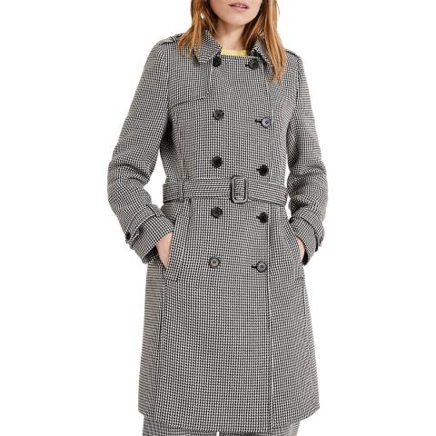 Phase Eight Black Tabatha Dogtooth Trench Coat