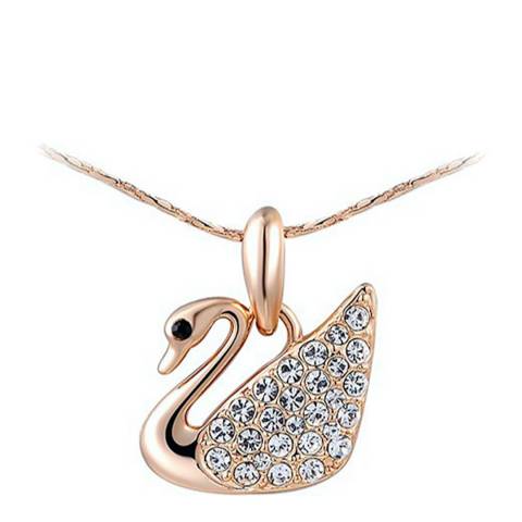 Ma Petite Amie Rose Gold Plated Elegant Necklace with Swarovski Crystals