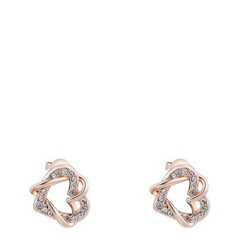 Ma Petite Amie Rose Gold Plated Elegant Earrings with Swarovski Crystals