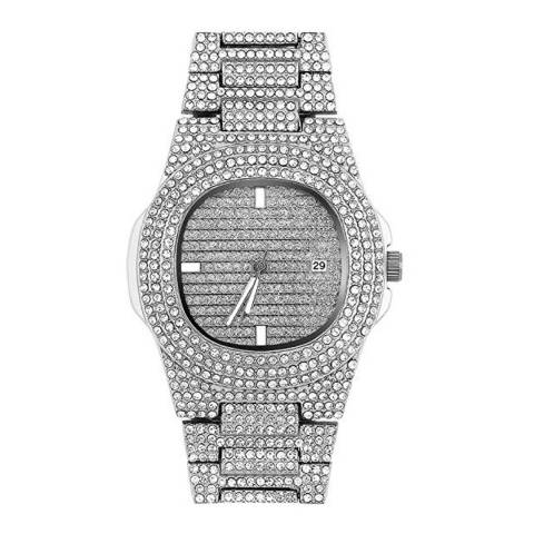 Stephen Oliver Silver Cubic Zirconia Watch