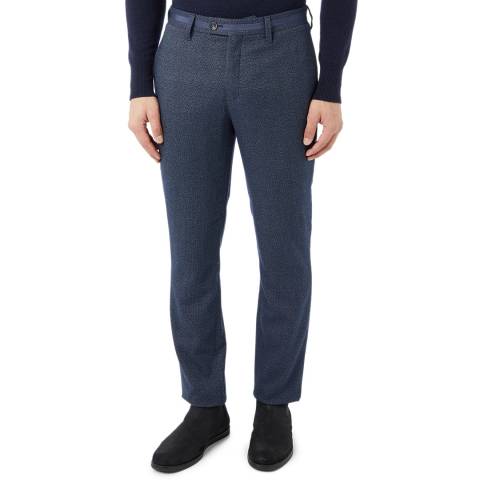 Ted Baker Navy Beektro Tailored Trousers