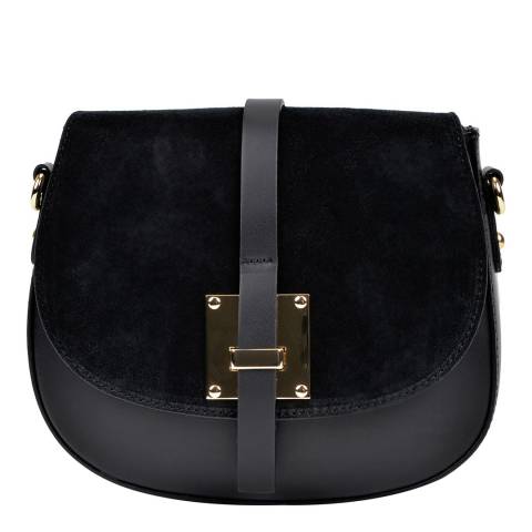 Sofia Cardoni Black Leather Shoulder Bag