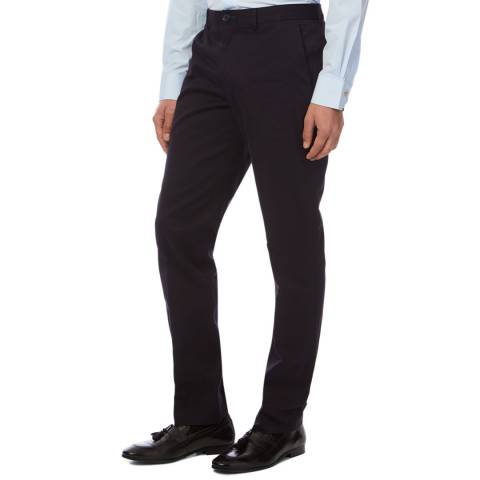 PAUL SMITH Ink Blue Mid Fit Stretch Cotton Chinos