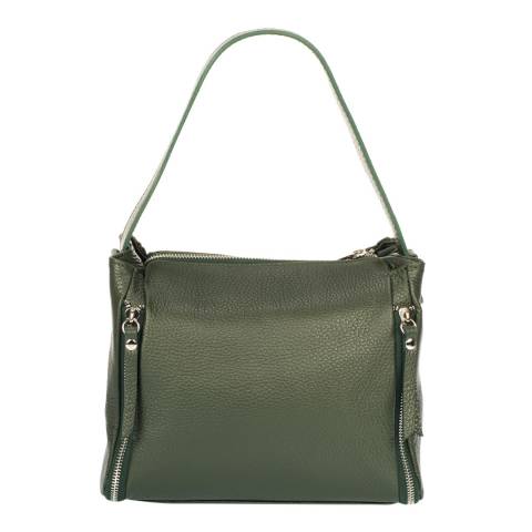 Green Leather Top Handle Bag - BrandAlley