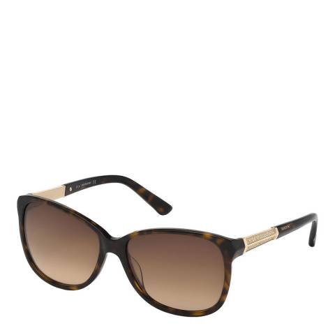 Women's Brown Swarovski Sunglasses 58mm - BrandAlley