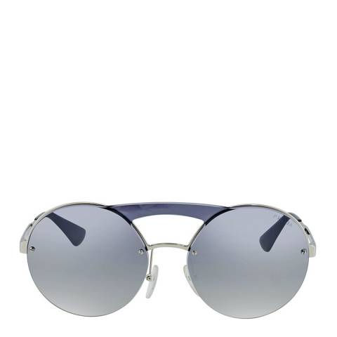 Prada Women's Silver/Light Blue Prada Sunglasses 36mm