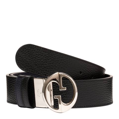 Gucci Unisex Black Leather Belt