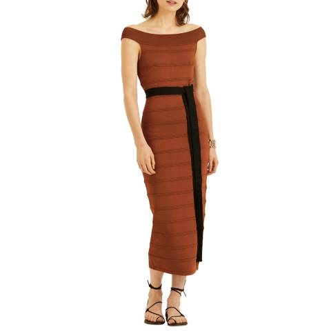 Amanda Wakeley Chocolate Midi Knit Dress