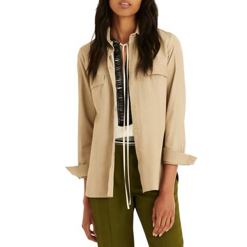 Amanda Wakeley Sand Relaxed Suede Shirt