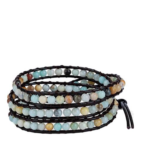 Liv Oliver Multi Blue Amazonite Wrap Bracelet